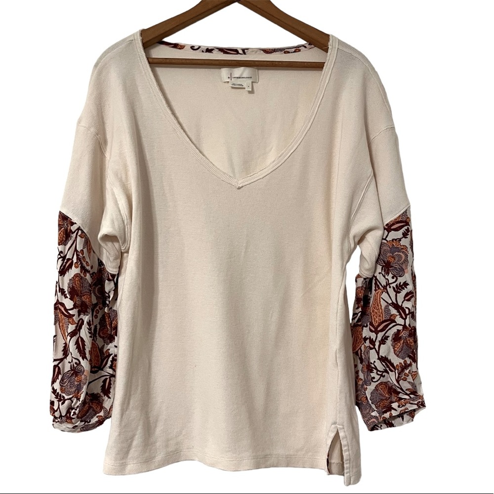 Anthropologie Women’s Anette Contrasting Floral Tunic